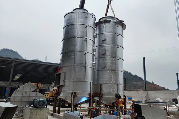 貴州大型酒糟烘干機施工現(xiàn)場